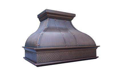 Correa Copper Range Hood Collection, Rustic Kitchen and Bath - 1250 CFM  with Aluminum Screen Filters - Rustic Kitchen & Bath