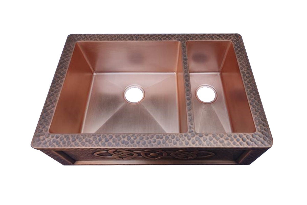 Flat Double Bowl Copper Farmhouse Sink Built To Order Custom Copper