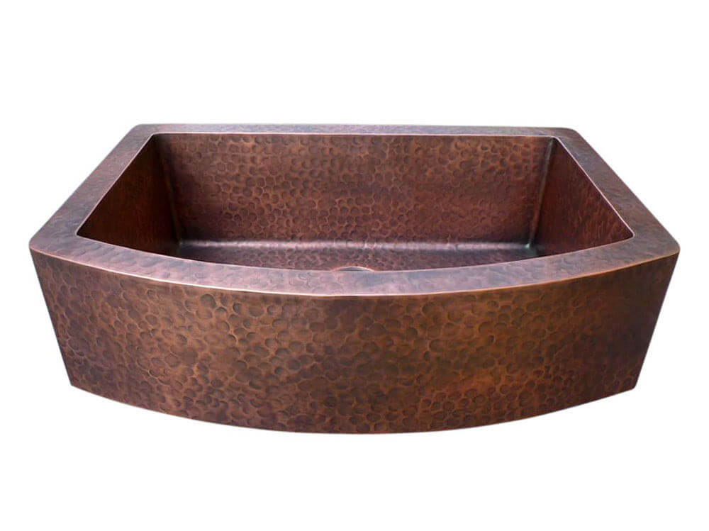 Arched Single Bowl Copper Farmhouse Sink - Built-to-order ...