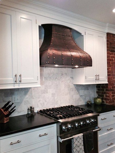 Industrial copper range hoods: 6 custom styles - See 70+ kitchen photos